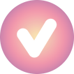 Pastel Pink Tick Icon
